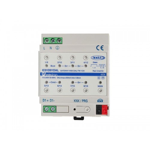 ШЛЮЗ KNX-DALI - НАСТРАИВАЕМЫЙ БЕЛЫЙ - 1-НО КАНАЛЬНЫЙ арт. IC01D01DAL