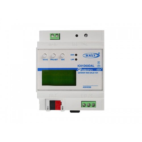 ШЛЮЗ KNX - DALI – 1 -НО КАНАЛЬНЫЙ – МНОГОФУНКЦИОНАЛЬНЫЙ ПРИКЛАДНОЙ КОНТРОЛЛЕР арт. IC01D03DAL