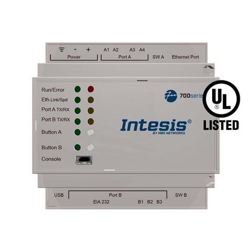 Intesis IN701KNX1000000 Шлюз BACnet для кондиционеров Транслятор протоколов Intesis с поддержкой KNX, Serial и IP — 100 точек Intesis