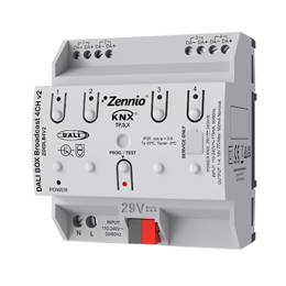Zennio ZDIDLB4V2 Широковещательный интерфейс KNX-DALI DALI BOX Broadcast 4CH v2