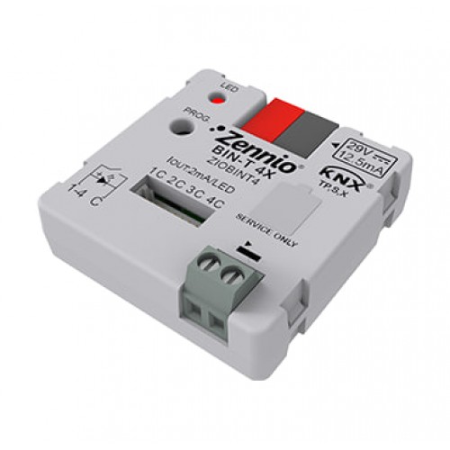Zennio ZIOBINT4 Модуль KNX универсальный, 4 дискретных входа BIN-T 4X