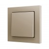 ZS55 – Выключатель с 1 кнопкой для 1 двоичного входа размером 55×55 мм шампань арт. ZS551PB1C