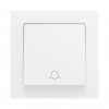 ZS55 – Выключатель с 1 кнопкой для 1 двоичного входа размером 55×55 мм матовый белый, иконка звонка арт. ZS551PB1DMW