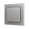 ZS55 – Выключатель с 1 кнопкой для 1 двоичного входа размером 55×55 мм серый, иконка ключа арт. ZS551PB1KS