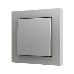 ZS55 – Выключатель с 1 кнопкой для 1 двоичного входа размером 55×55 мм серый, иконка освещения арт. ZS551PB1LS