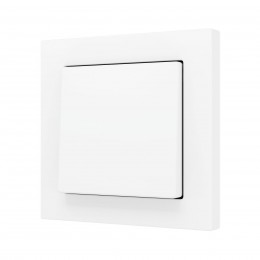 ZS55 – Выключатель с 1 кнопкой для 1 двоичного входа размером 55×55 мм матовый белый арт. ZS551PB1MW