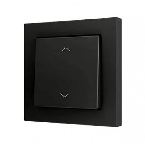 ZS55 – Выключатель с 1 кнопкой для 2 двоичных входов размером 55×55 мм чёрный арт. ZS551PB2A