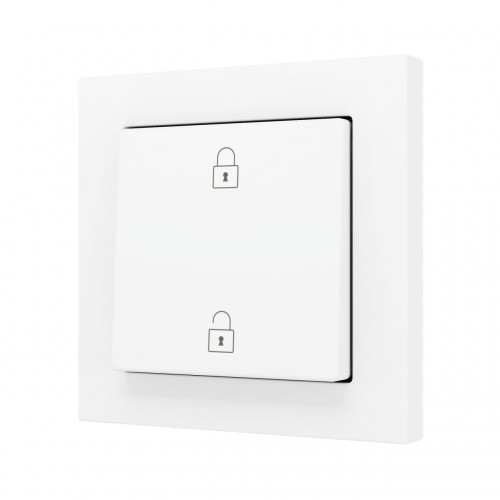 ZS55 – Выключатель с 1 кнопкой для 2 двоичных входов размером 55×55 мм белый арт. ZS551PB2MWC