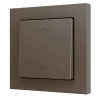 ZENNIO ZS551PB2SHM ZS55. Одно клавишный выключатель  для 2х бинарных входов. Цвет мокко, возможность гравировки -  арт. ZS551PB2SHM
