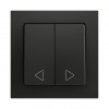 ZS55 – Выключатель с 2 кнопками для 2 двоичных входов размером 55×55 мм чёрный арт. ZS552PB2AC