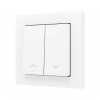 ZS55 – Выключатель с 2 кнопками для 2 двоичных входов размером 55×55 мм матовый белый арт. ZS552PB2SMW
