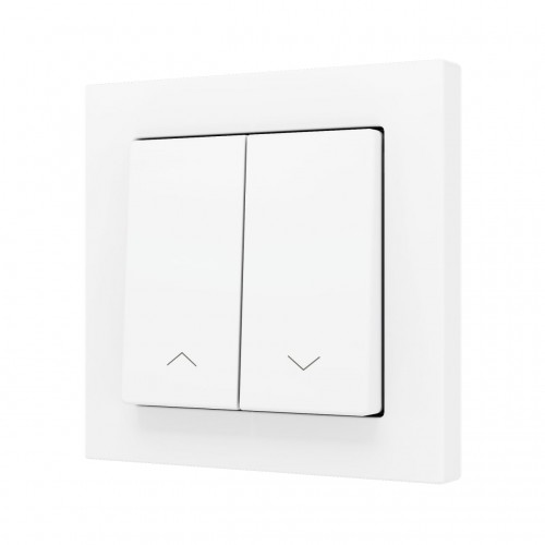 ZS55 – Выключатель с 2 кнопками для 2 двоичных входов размером 55×55 мм матовый белый арт. ZS552PB2SMW