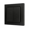 ZS55 – Выключатель с 2 кнопками для 4 двоичных входов размером 55×55 мм чёрный арт. ZS552PB4A