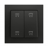 ZS55 – Выключатель с 2 кнопками для 4 двоичных входов размером 55×55 мм чёрный арт. ZS552PB4AC