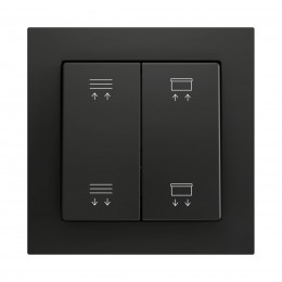 ZS55 – Выключатель с 2 кнопками для 4 двоичных входов размером 55×55 мм чёрный арт. ZS552PB4AC