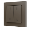 Zennio ZS552PB4MC ZS55,2х клавишный  выключатель  для 4х бинарных входов размером 55×55 мм  – цвет мокко – возможность гравировки,  на заказ арт. ZS552PB4MC