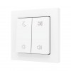 ZS55 – Выключатель с 2 кнопками для 4 двоичных входов размером 55×55 мм матовый белый арт. ZS552PB4MWC