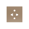 ZENNIO ZS55CEUAA ZS55. Евро-американская защитная крышка для розетки 55x55 мм - цвет шампань,  арт. ZS55CEUAC