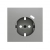 Zennio ZS55CSC1USS ZS55. Крышка для розетки Schuko с USB-C 55x55 мм - цвет серебристый  арт. ZS55CSC1USS