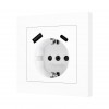 ZS55 – Schuko socket with USB C + A накладка на розетку 55 x 55 mm матовый белый арт. ZS55CSC2USMW