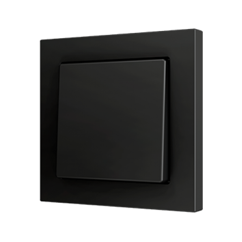 KNX Soft push button 55×55 - Накладка на кнопку  KNX 55×55 мм, 1 наклонная крышка, область нажатия снизу, простой дизайн, цвет. антрацит - арт. ZS55CSOFT11A