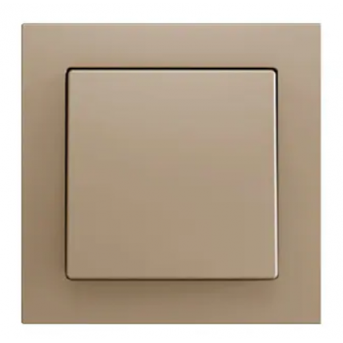 KNX Soft push button 55×55 - Накладка на кнопку  KNX 55×55 мм, 1 наклонная крышка, область нажатия снизу - цвет шампань. арт. ZS55CSOFT11C