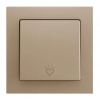 ZENNIO ZS55CSOFT11СC ZS55 - Накладка на кнопку  KNX 55×55 мм, 1 наклонная крышка, область нажатия снизу -возможность гравировки под заказ- цвет шампань. арт. ZS55CSOFT11СC