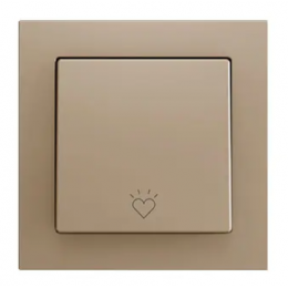 ZENNIO ZS55CSOFT11СC ZS55 - Накладка на кнопку  KNX 55×55 мм, 1 наклонная крышка, область нажатия снизу -возможность гравировки под заказ- цвет шампань. арт. ZS55CSOFT11СC