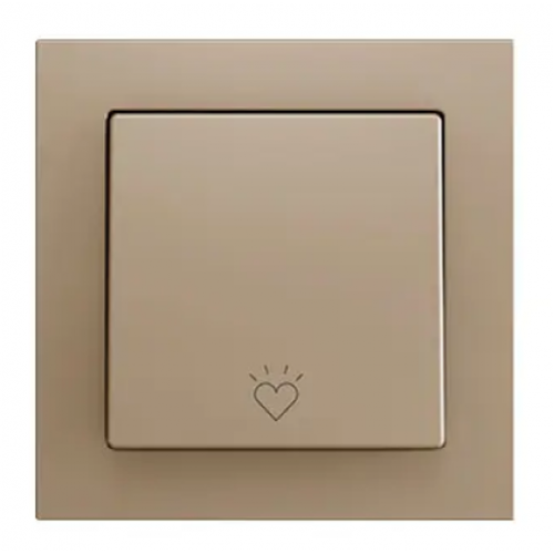 ZENNIO ZS55CSOFT11СC ZS55 - Накладка на кнопку  KNX 55×55 мм, 1 наклонная крышка, область нажатия снизу -возможность гравировки под заказ- цвет шампань. арт. ZS55CSOFT11СC