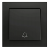 Zennio ZS701PB1DA ZS70, Накладка Простая  кнопка для 1 двоичного входа 70x70 мм – Возможность гравировки Значок дверного звонка – цвет Антрацит арт. ZS701PB1DA