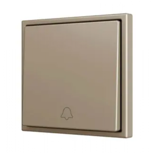 Zennio ZS701PB1DC ZS70, накладка Простая  кнопка для 1 двоичного входа 70x70 мм – Возможность гравировки Значок дверного звонка – шампань арт. ZS701PB1DC
