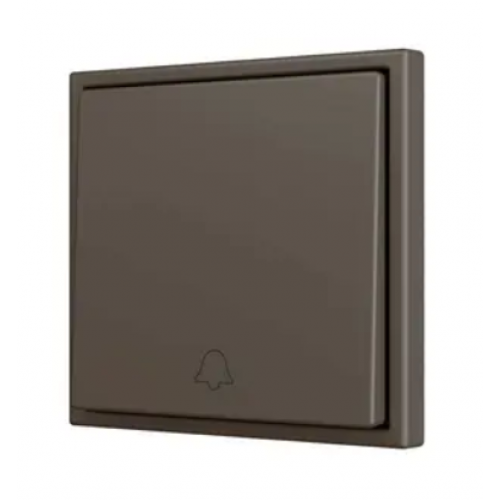 Zennio ZS701PB1DA ZS70, накладка Простая  кнопка для 1 двоичного входа 70x70 мм – возможность гравировки Значок дверного звонка – мокко арт. ZS701PB1DM