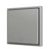 Zennio ZS701PB1DS ZS70, Накладка Простая кнопка для 1 двоичного входа 70x70 мм – возможность гравировка Значок дверного звонка – серебристый арт. ZS701PB1DS