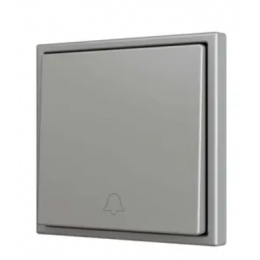 Zennio ZS701PB1DS ZS70, Накладка Простая кнопка для 1 двоичного входа 70x70 мм – возможность гравировка Значок дверного звонка – серебристый арт. ZS701PB1DS