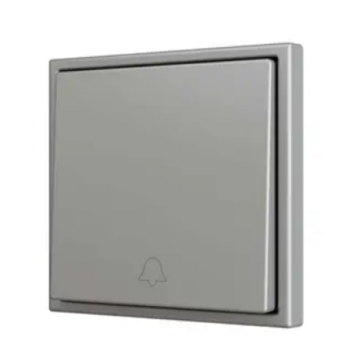 Zennio ZS701PB1DS ZS70, Накладка Простая кнопка для 1 двоичного входа 70x70 мм – возможность гравировка Значок дверного звонка – серебристый арт. ZS701PB1DS