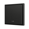 Zennio ZS701PB1KA ZS70, Простая кнопка для 1 бинарного входа 70x70 мм – Значок ключа, Антрацит, арт. ZS701PB1KA