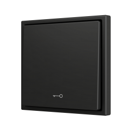 Zennio ZS701PB1KA ZS70, Простая кнопка для 1 бинарного входа 70x70 мм – Значок ключа, Антрацит, арт. ZS701PB1KA