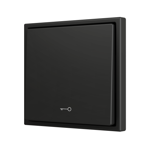Zennio ZS701PB1KA ZS70, Простая кнопка для 1 бинарного входа 70x70 мм – Значок ключа, Антрацит, арт. ZS701PB1KA