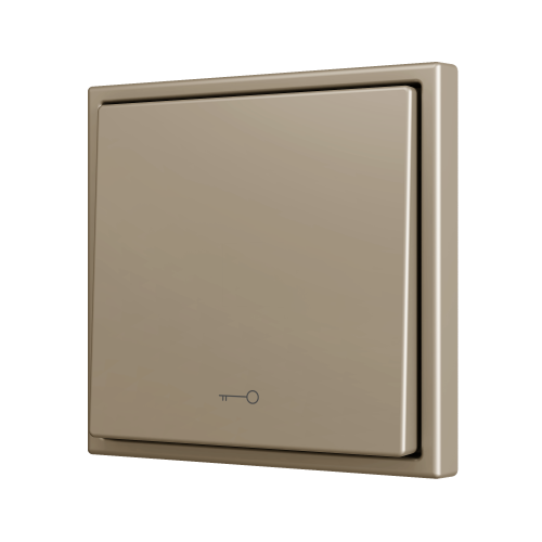Zennio ZS701PB1KC ZS70, Простая кнопка для 1 бинарного входа 70x70 мм – Значок ключа, шампань, арт. ZS701PB1KC