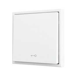Zennio ZS701PB1KMW ZS70, Простая кнопка для 1 бинарного входа 70x70 мм – Значок ключа, Матовый белый арт. ZS701PB1KMW