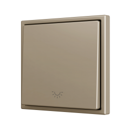 Zennio ZS701PB1LC ZS70, Простая кнопка для 1 бинарного входа 70x70 мм – Значок подсветки, Шампанское арт. ZS701PB1LC