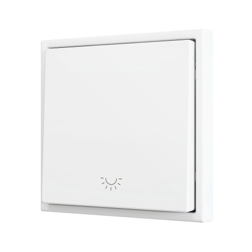 Zennio ZS701PB1LMW ZS70, Простая кнопка для 1 бинарного входа 70x70 мм – Значок подсветки, Матовый белый, арт. ZS701PB1LMW