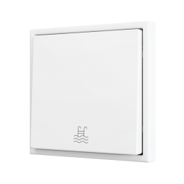 Zennio ZS701PB1MWC ZS70, Простая  кнопка для 1 бинарного входа 70x70 мм – Матовый белый – На заказ значок, арт. ZS701PB1MWC