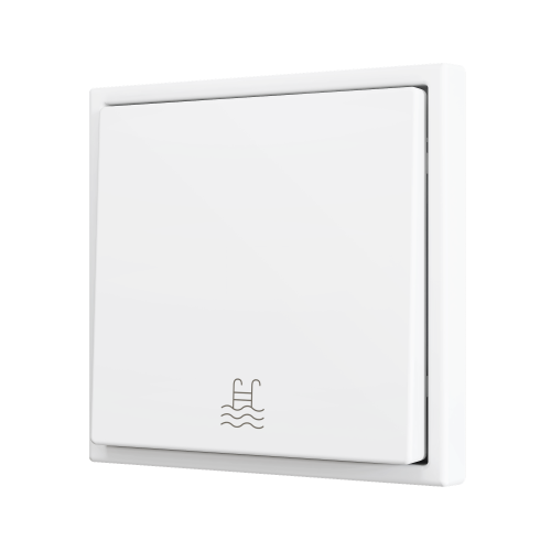 Zennio ZS701PB1MWC ZS70, Простая  кнопка для 1 бинарного входа 70x70 мм – Матовый белый – На заказ значок, арт. ZS701PB1MWC