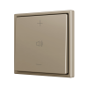 Zennio ZS701PB2CC ZS70, Простая  кнопка для 2 бинарных входов 70x70 мм – Шампанское – На заказ арт. ZS701PB2CC