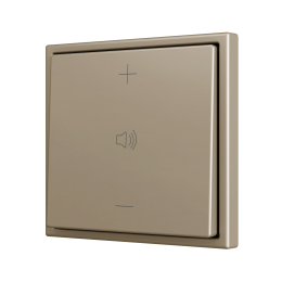 Zennio ZS701PB2CC ZS70, Простая  кнопка для 2 бинарных входов 70x70 мм – Шампанское – На заказ арт. ZS701PB2CC