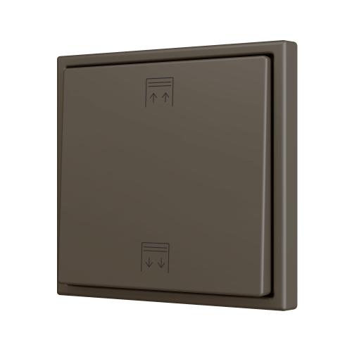 Zennio ZS701PB2MC ZS70, Простая  кнопка для 2 бинарных входов 70x70 мм – Мокко – На заказ арт. ZS701PB2MC
