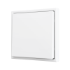 Zennio ZS701PB2MW ZS70, Простая  кнопка для 2 бинарных входов 70x70 мм – Матовый белый арт.ZS701PB2MW