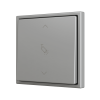 Zennio ZS701PB2SC ZS70, Простая  кнопка для 2 бинарных входов 70x70 мм – Серебристый – На заказ, арт. ZS701PB2SC