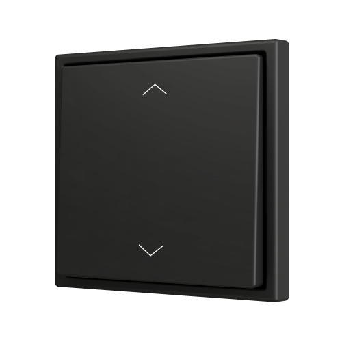 Zennio ZS701PB2SHA ZS70, Простая  кнопка для 2 бинарных входов 70x70 мм – Значок затвора, Антрацит, арт.ZS701PB2SHA